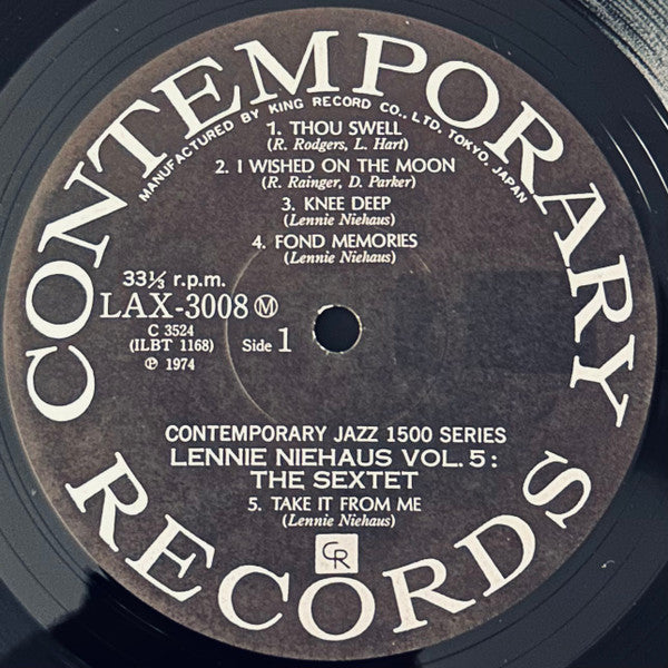 Lennie Niehaus : Vol. 5: The Sextet (LP, Album, Mono, RE)