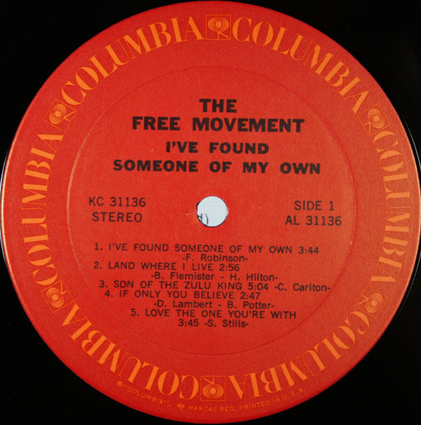 The Free Movement* : I've Found Someone Of My Own (LP, Album, Ter)