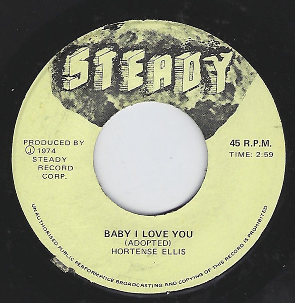 Hortense Ellis : Baby I Love You (I'm In Love) (7")