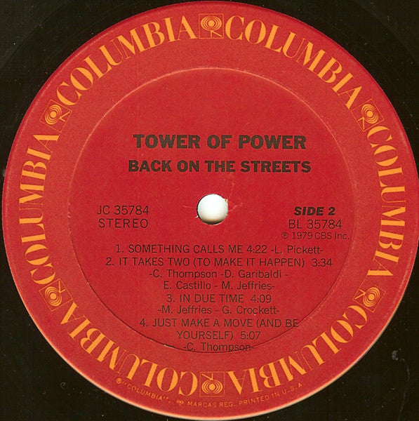 Tower Of Power : Back On The Streets (LP, Album)