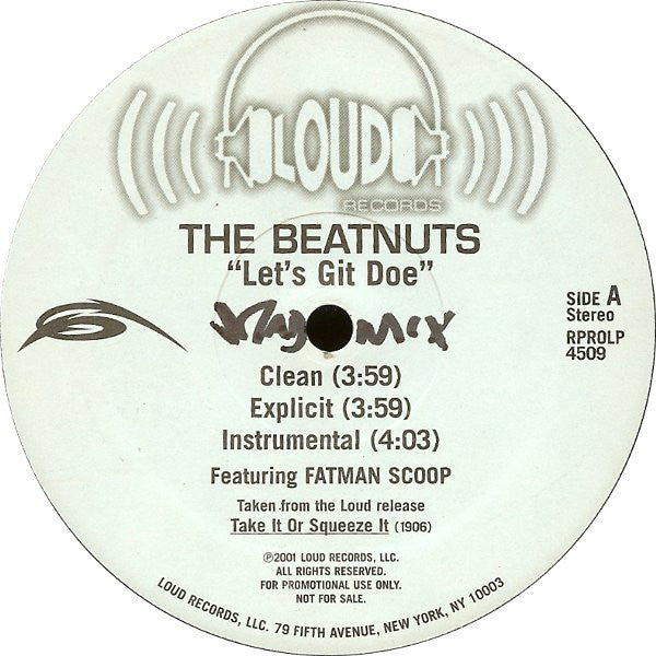 The Beatnuts : Let's Git Doe (12", Single, Promo)