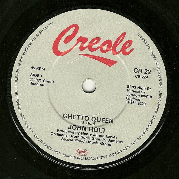 John Holt : Ghetto Queen (7")
