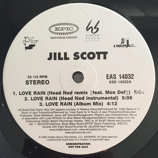 Jill Scott : Love Rain (12", Promo)