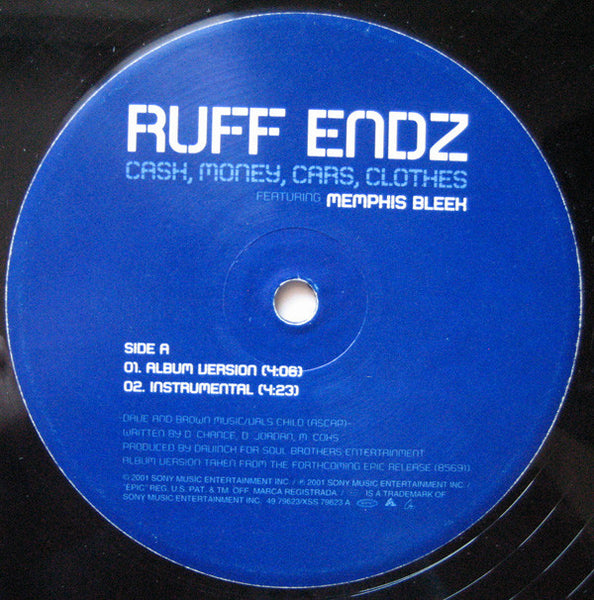 Ruff Endz Featuring Memphis Bleek : Cash, Money, Cars, Clothes (12")