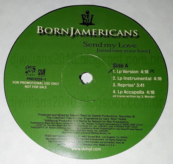 Born Jamericans : Send My Love / Gotta Get Mine (12", Promo)