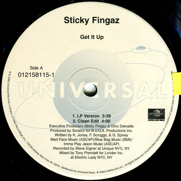 Sticky Fingaz : Get It Up (12")