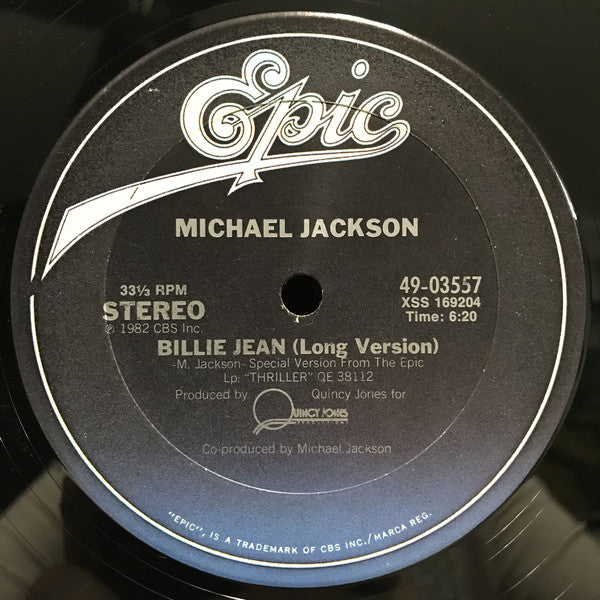 Michael Jackson : Billie Jean (12", Single, Car)
