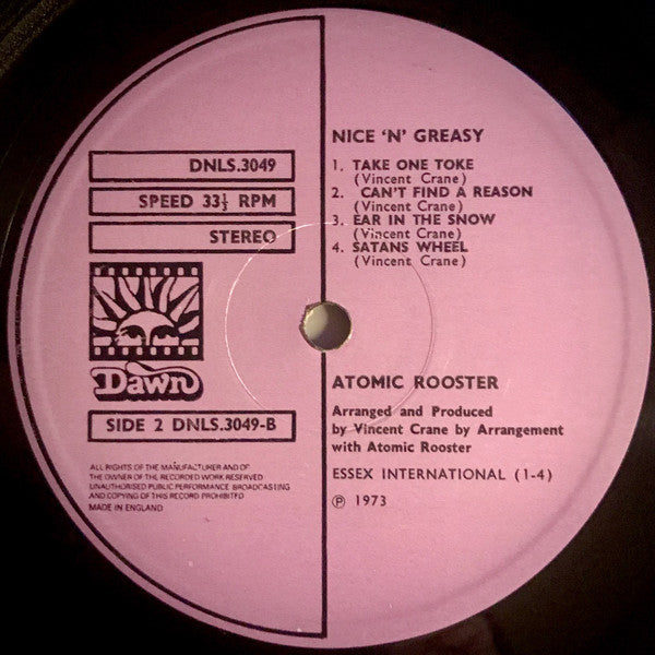 Atomic Rooster : Nice 'N' Greasy (LP, Album)