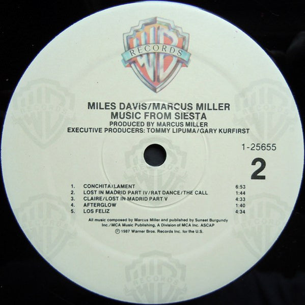 Miles Davis / Marcus Miller : Music From Siesta (LP, Album)