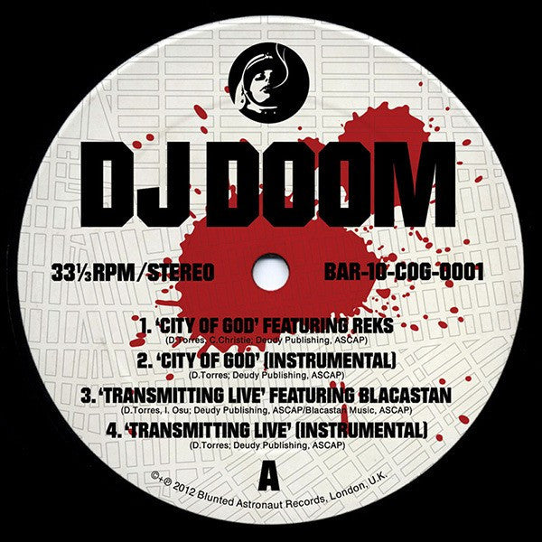 DJ Doom (2) : City Of God / Transmitting Live (10", EP, Ltd)