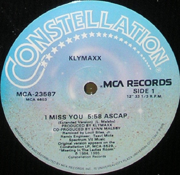Klymaxx : I Miss You (12")