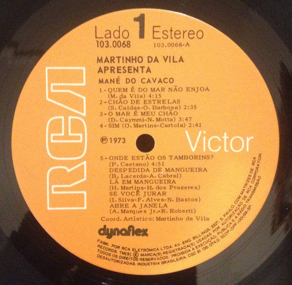 Mané Do Cavaco : Martinho Da Vila Apresenta (LP)