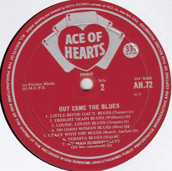 Various : Out Came The Blues (LP, Comp, Mono)