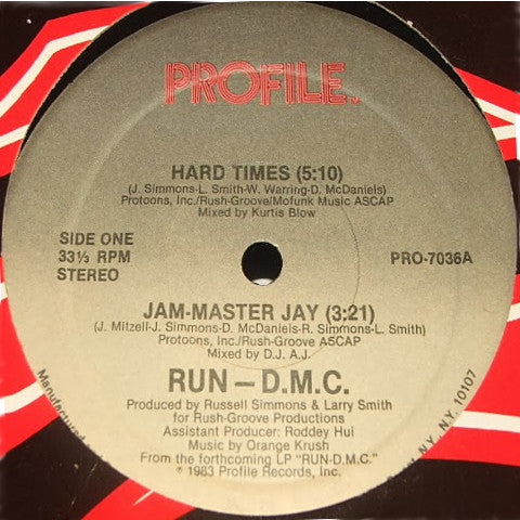 Run-D.M.C.* : Hard Times / Jam-Master Jay (12", Single)