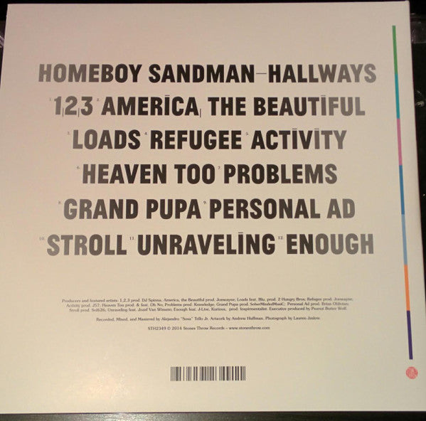 Homeboy Sandman : Hallways (2xLP, Album)
