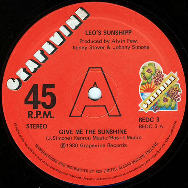 Leo's Sunshipp : Give Me The Sunshine (12", Single)