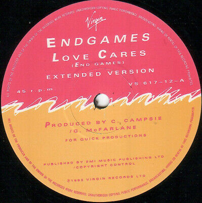 Endgames - Love Cares (12", Maxi) Very Good (VG)