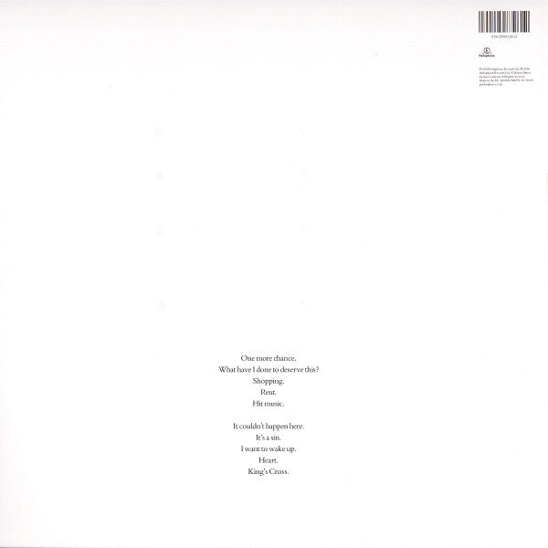 Pet Shop Boys : Actually (LP, Album, RE, RM, 180)