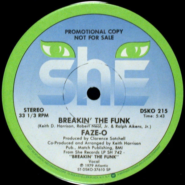 Faze-O : Breakin' The Funk (12", Promo)
