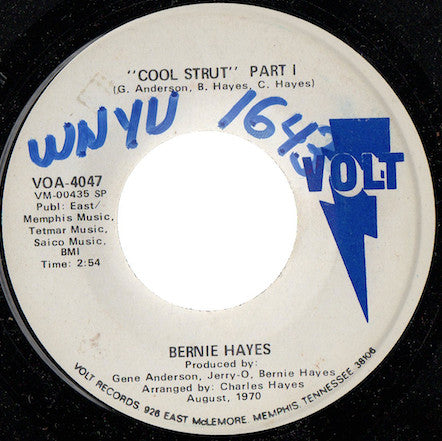 Bernie Hayes : Cool Strut (7", Mono, Promo)