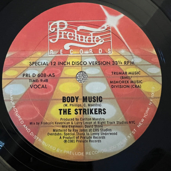 The Strikers : Body Music (12")