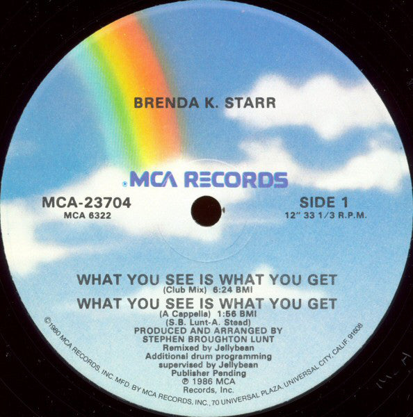 Brenda K. Starr : What You See Is What You Get (12")
