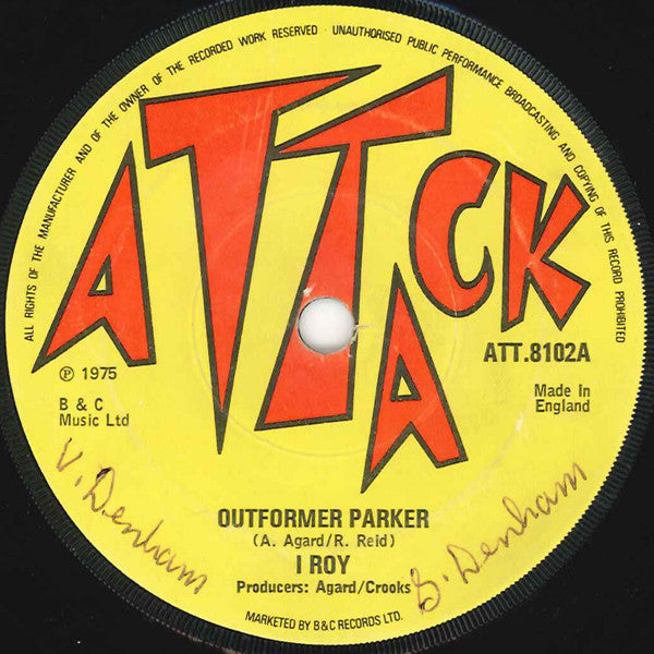 I-Roy : Outformer Parker / Knatty Down There (7")