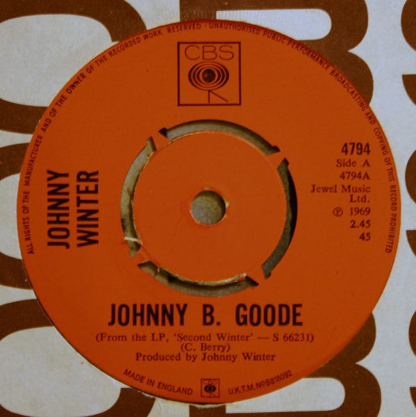 Johnny Winter : Johnny B. Goode (7", Single)