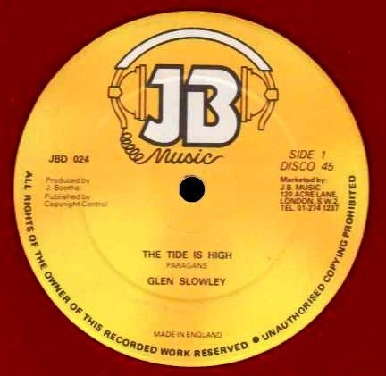 Glen Sloley : The Tide Is High (12", Red)