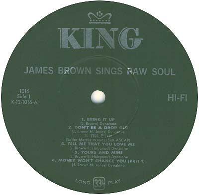 James Brown : Raw Soul (LP, Album, Mono)