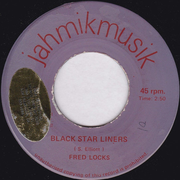 Fred Locks : Black Star Liners (7")