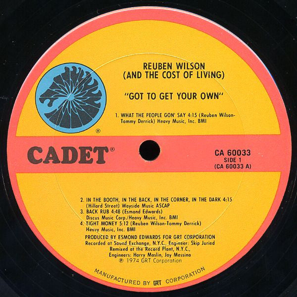 Reuben Wilson And The Cost Of Living : Got To Get Your Own (LP, Album)