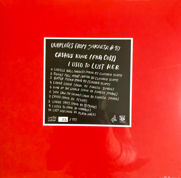 Cashus King : Dubplates From Jakarta # 10 (I Used To Lust Her) (LP, Ltd, Num)