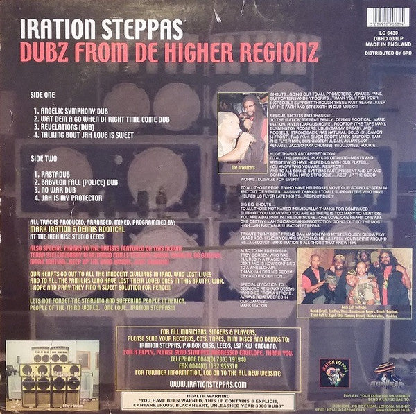 Iration Steppas : Dubz From De Higher Regionz (LP)