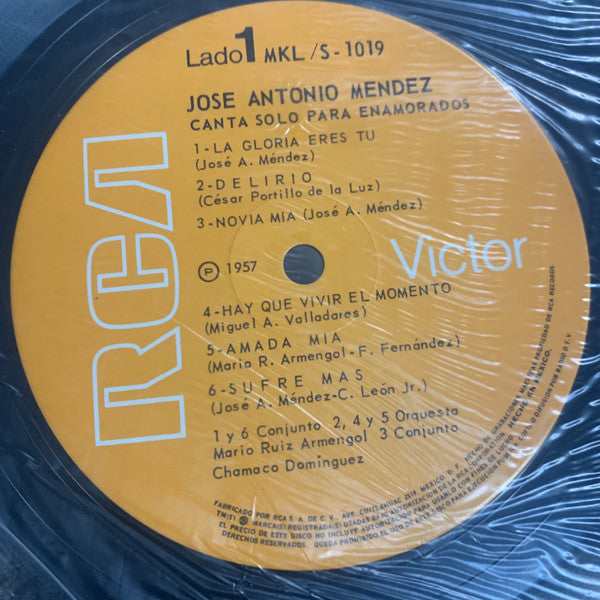 Jose Antonio Mendez* : Canta Solo Para Enamorados (LP, Album, Mono, RE)