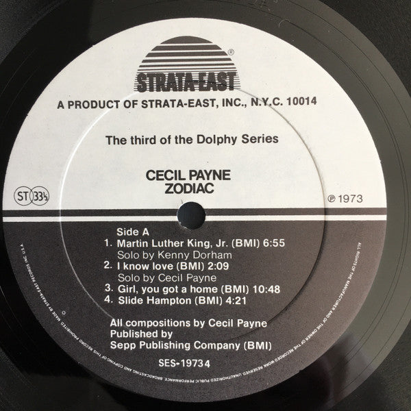 Cecil Payne : Zodiac (The Music Of Cecil Payne) (LP, Album)