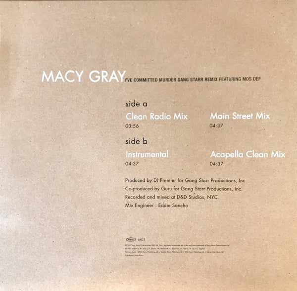 Macy Gray : I've Committed Murder (Gang Starr Remix) (12")
