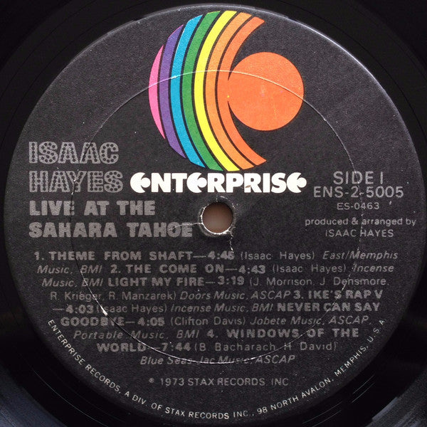 Isaac Hayes : Live At The Sahara Tahoe (2xLP, Album, Son)