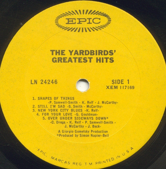 The Yardbirds : The Yardbirds' Greatest Hits (LP, Comp, Mono)