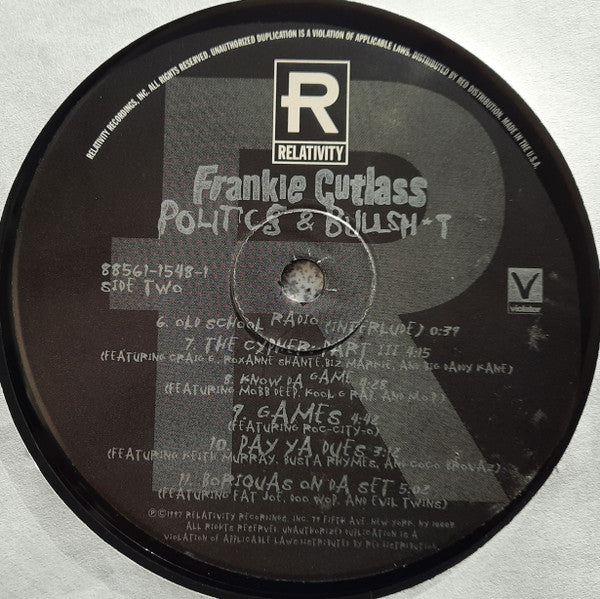 Frankie Cutlass : Politics & Bullsh*t (LP, Album)