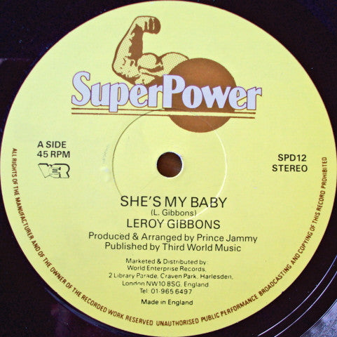Leroy Gibbons : She's My Baby / Magic Moment (12")