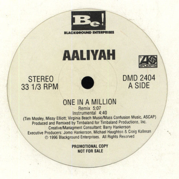Aaliyah : One In A Million (Remixes) (12", Single, Promo)