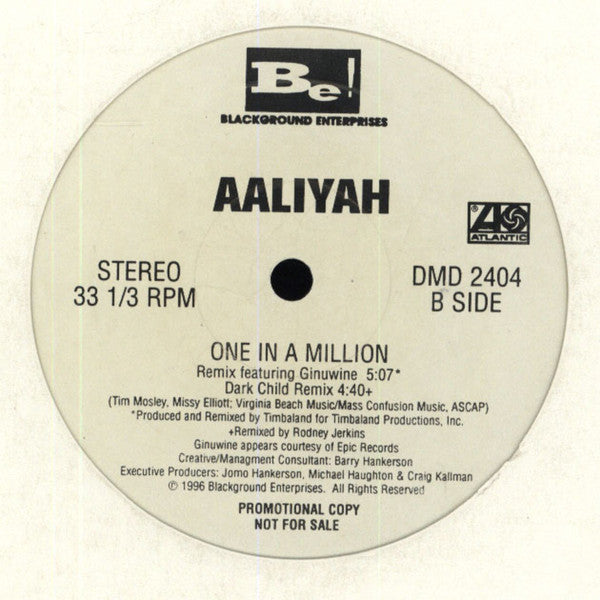 Aaliyah : One In A Million (Remixes) (12", Single, Promo)