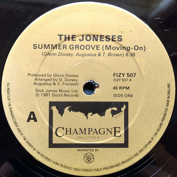The Joneses : Summer Groove (12")