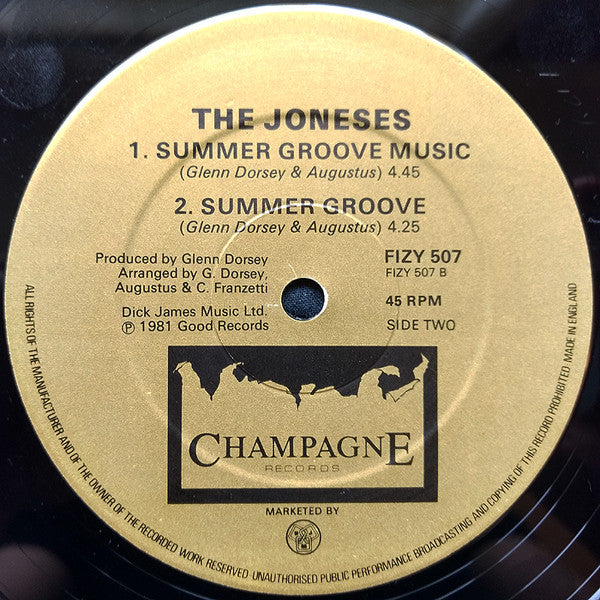 The Joneses : Summer Groove (12")