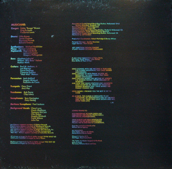 Lenny Williams : Spark Of Love (LP, Album, Gat)