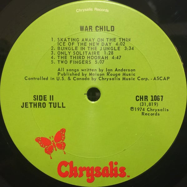Jethro Tull : War Child (LP, Album, Pit)
