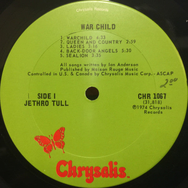 Jethro Tull : War Child (LP, Album, Pit)