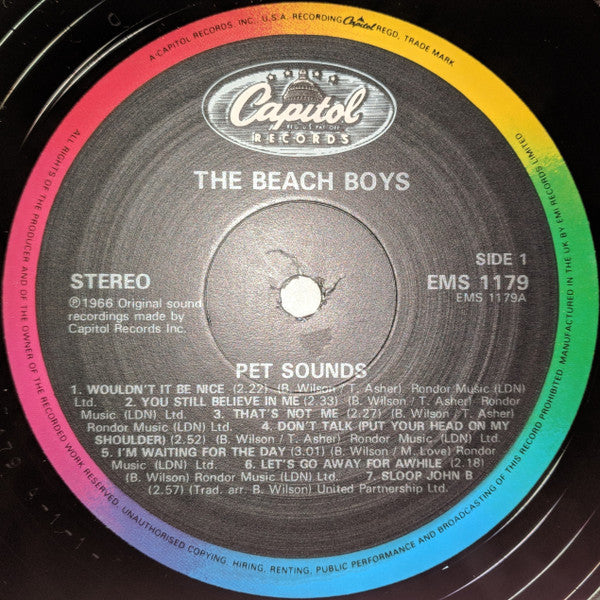 The Beach Boys : Pet Sounds (LP, Album, RE, RM)