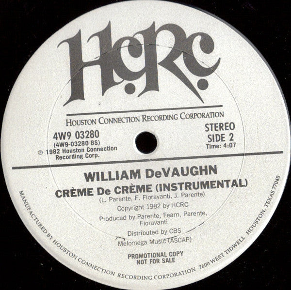 William DeVaughn : Crème De Crème (12", Promo)